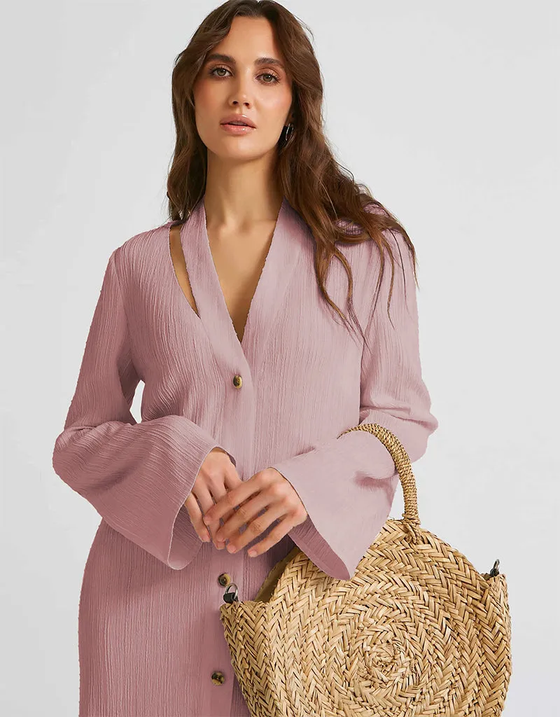 Baby Pink Heavy Designer Heavy Fancy Maxi Dress